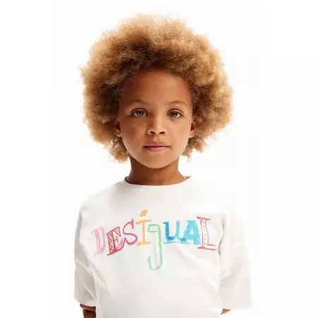Desigual Girls Multicolour Logo T-shirt "White"