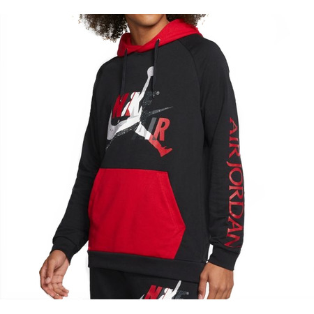Jordan Jumpman Classics Fleece Pullover Hoodie "Black Red"