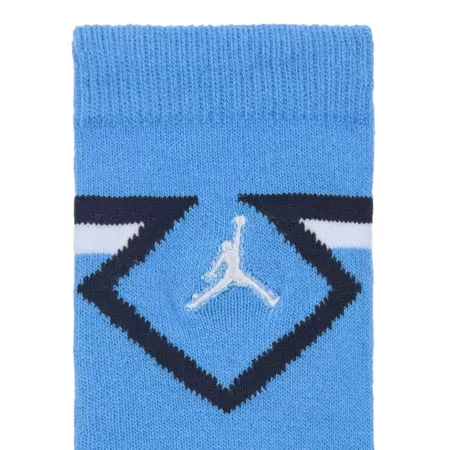 Jordan Kids Diamond High Crew Socks (2 Pairs) "University Blue-Navy"