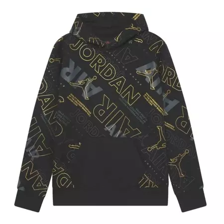 Jordan Kids' Holiday Shine Air AOP Hoodie "Black"