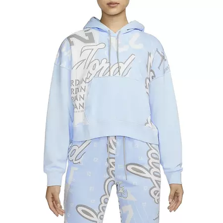 Jordan Women's Fleece Allover Printed Hoodie "Celestine Blue"