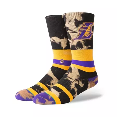 Los Angeles Lakers Acid Wash Socks