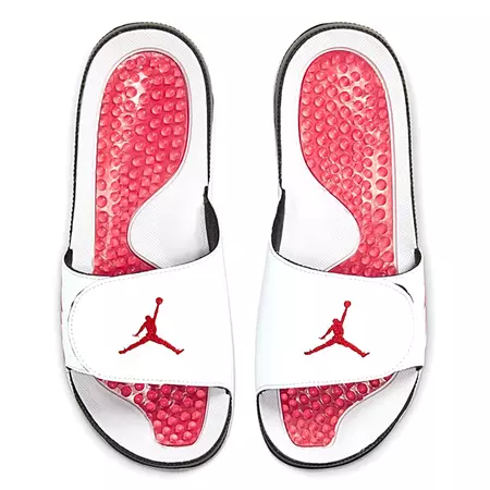 Jordan Hydro V Retro Slide "WhiteRed"