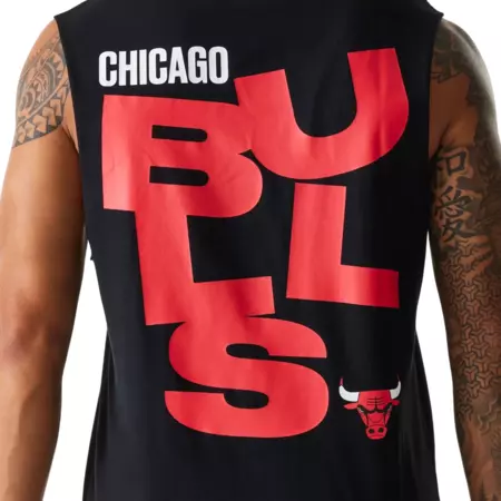 New Era NBA Chicago Bulls Graphic Sleeveless T-Shirt "Black"