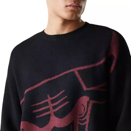 New Era NBA Chicago Bulls Knit Oversized Sweater "Black"