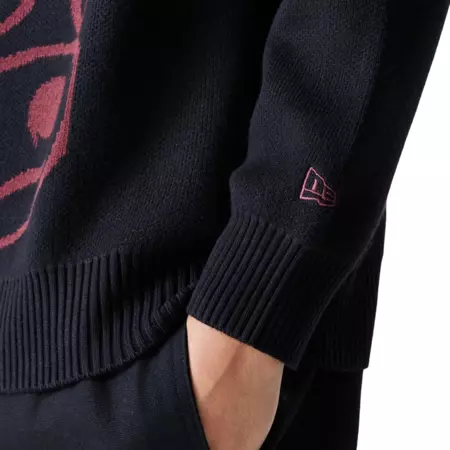 New Era NBA Chicago Bulls Knit Oversized Sweater "Black"