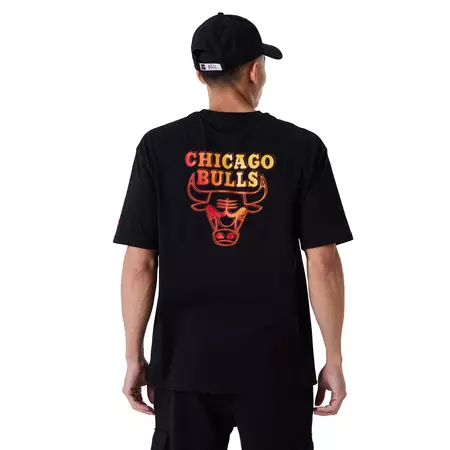 New Era NBA Chicago Bulls Neon Fade Logo Tee