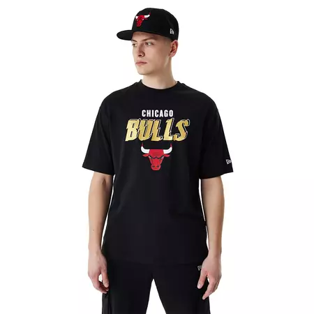 New Era NBA Chicago Bulls Team Script Oversized T-Shirt