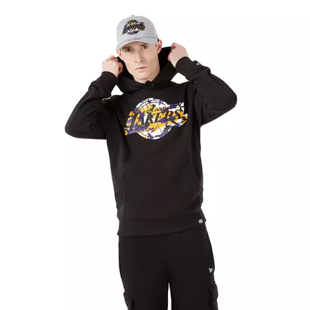New Era NBA L.A Lakers Logo Camo Hoodie "Black"