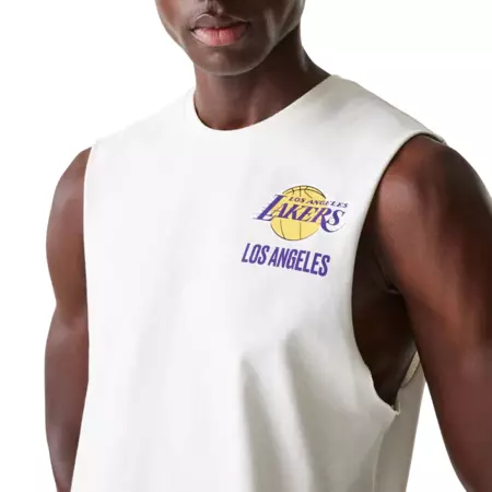 New Era NBA LA Lakers Graphic Sleeveless T-Shirt "Offwhite"