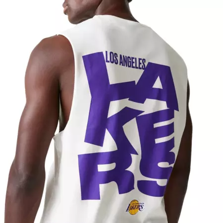 New Era NBA LA Lakers Graphic Sleeveless T-Shirt "Offwhite"