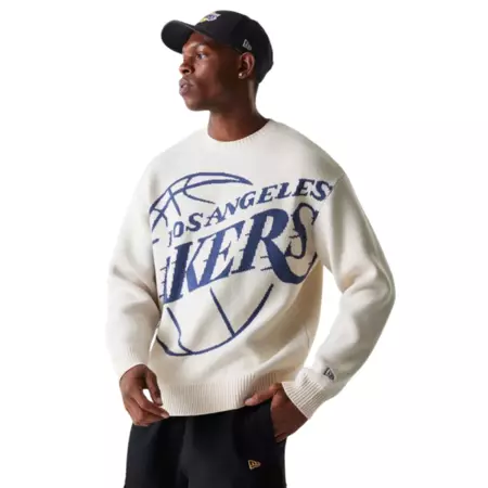 New Era NBA LA Lakers Knit Oversized Sweater "Light Beige"