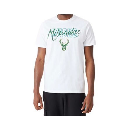 New Era NBA Milwaukee Bucks NBA Script Tee