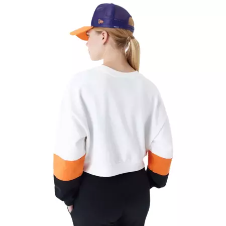 New Era NBA Phoenix Suns Womens Colour Block Crop Crew Neck Sweatshirt