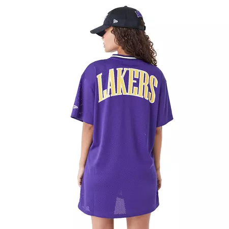 New Era NBA Team LA Lakers Womens Mesh Dress T-shirt