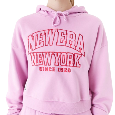 New Era New York Arch Wordmark Crop Hoodie "Pink"