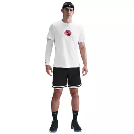 Nike Dri-fit Men's Basketball T-Shirt "White-Pink"