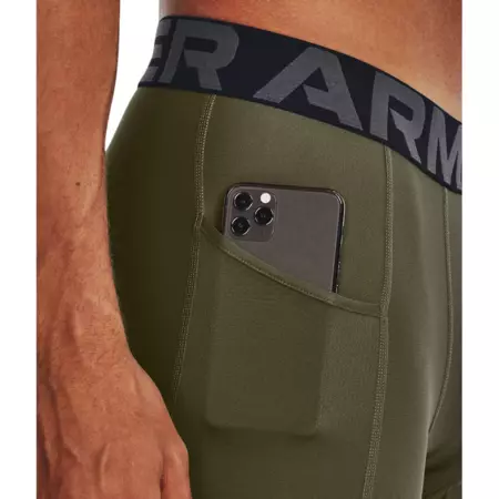 Short long HeatGear® à poches "Marine OD Green"