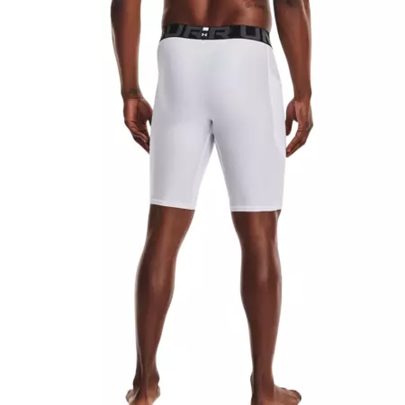 Short long HeatGear® Pocket "Blanc"