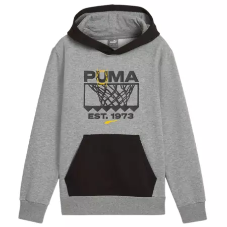 Puma Junior Basketball Winning Shot Hoodie Fleece "Medium Gray"