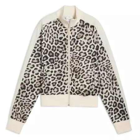 Puma T7 LEO LUXE AOP Short Track Jacket "Alpine Snow-Ice Coffee"