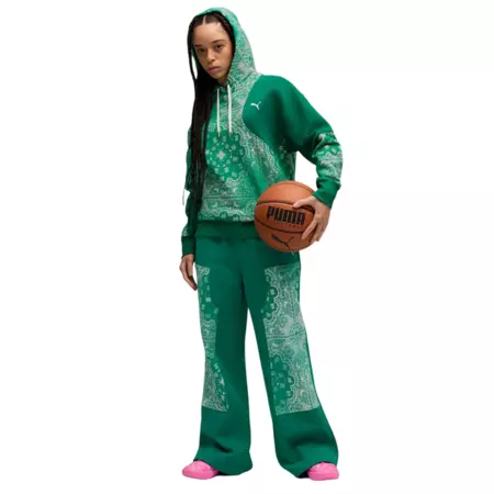 Puma Wms Basketball Shooting Stars Hoodie "Wild Green"