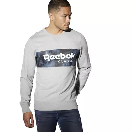 Reebok Classic Archive Tiger Camo Crew Pullover (medium grey heather)