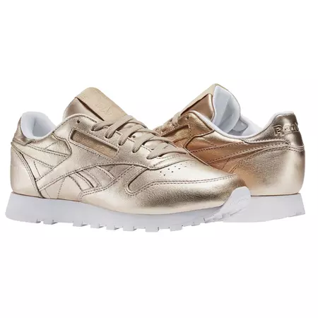 Reebok Classic Leather "Metallic Pearl" (Pearl Met / Peach / White)