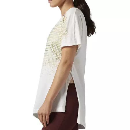 Reebok Dance Asimétrica Grid Print Tee (chakal)