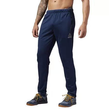 Reebok Workout Ready Stacked Logo Trackster Pant (collegiate navy)