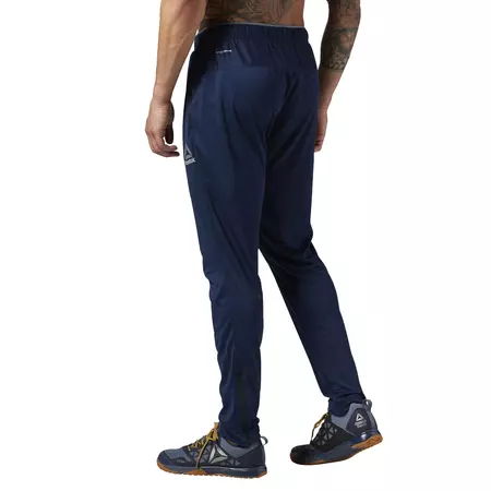 Reebok Workout Ready Stacked Logo Trackster Pant (collegiate navy)