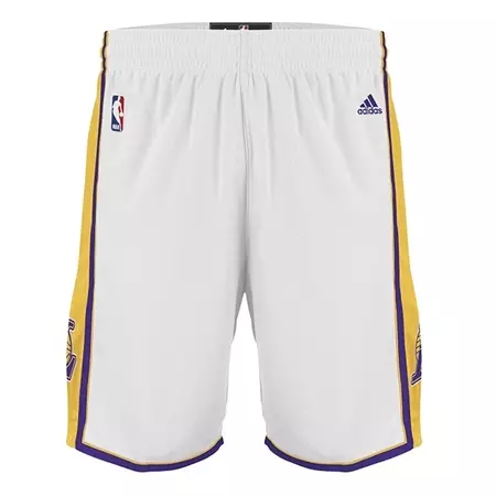 Adidas Short Swingman Los Angeles Lakers (blanco/amarillo/purpl)