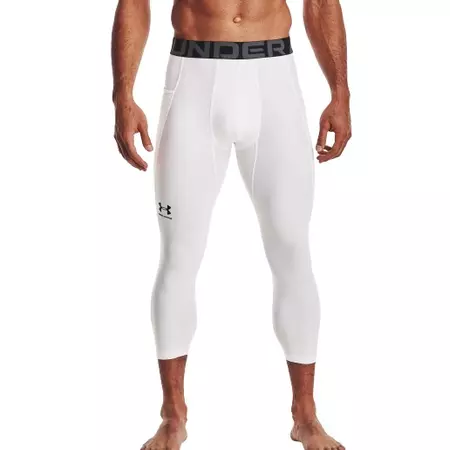 UA Men's HeatGear® Armour ¾ Leggings "White"