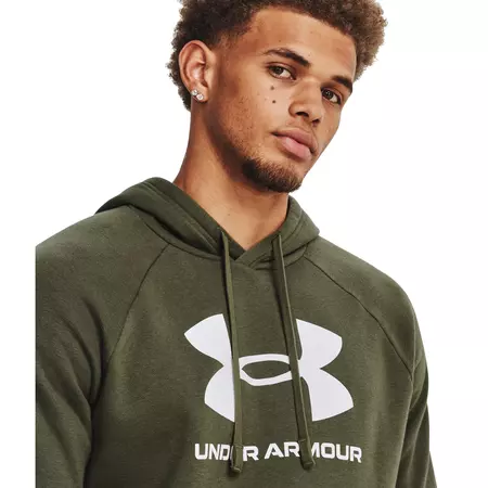 UA Men's Rival Fleece Logo Hoodie "Marine OD Green"