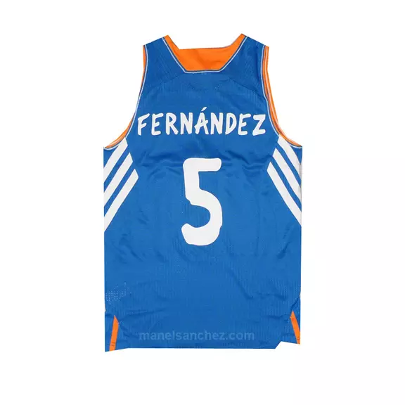 Camiseta Rudy Fernández Real Madrid Basket 13/14 (azul/blanco)