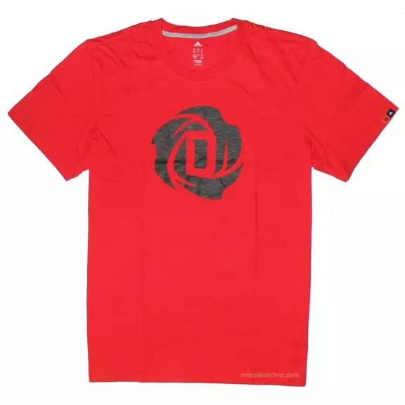 Adidas Camiseta D-Rose Logo (rojo/negro)