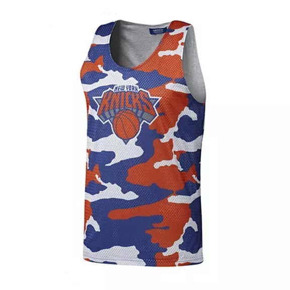 Adidas Camiseta Reversible Knicks Mesh (blanco/azul/naranja)