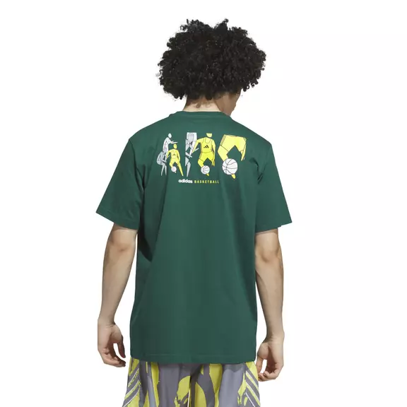 Adidas Basketball Hoops for All Graphic Tee "Green"