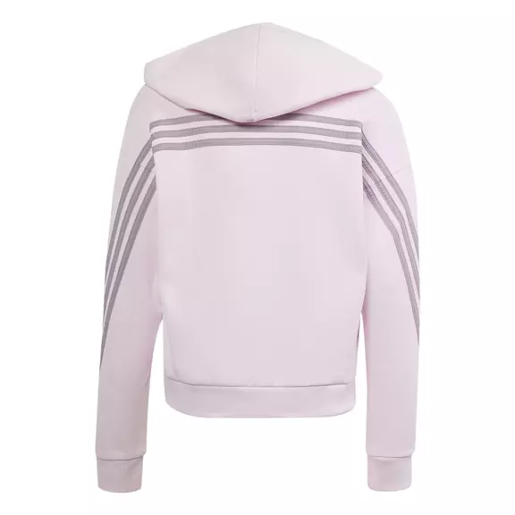 Adidas Girls Future Icons 3-Stripes Full-Zip Hoodie "Clear Pink"
