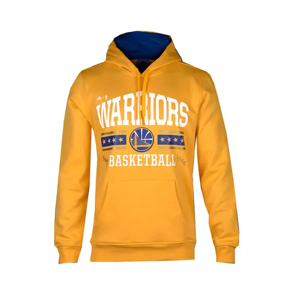 Adidas NBA Washed Pullover Hoody Golden State Warrios (Jaune / Blanc / Bleu)