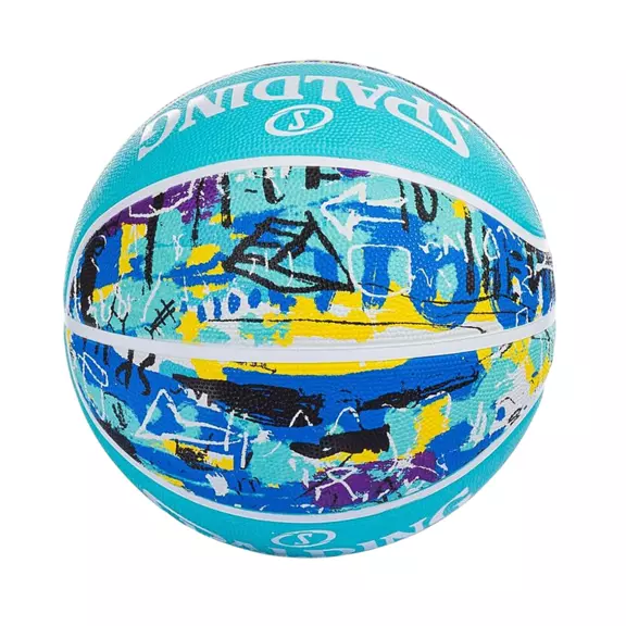 Balón Basket Spalding Blue Graffiti Rubber (Sz7)