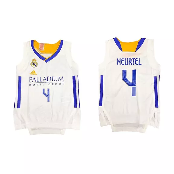T-shirt réplique enfant Real Madrid Basket # 4 HEURTEL #