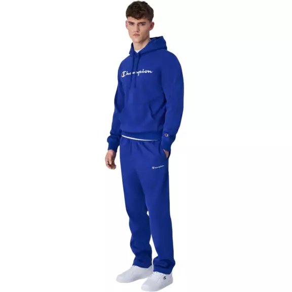 Champion Embroidered Big Logo Fleece Hoodie "Blue"