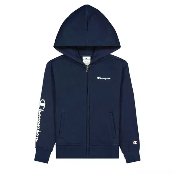 Champion Girls Legacy Hooded Full Zip Sweatshirt "Navy"
