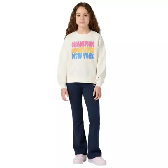 Champion Girls' Tracksuits Fleece Sweatsuit with Graphic "Cream"
