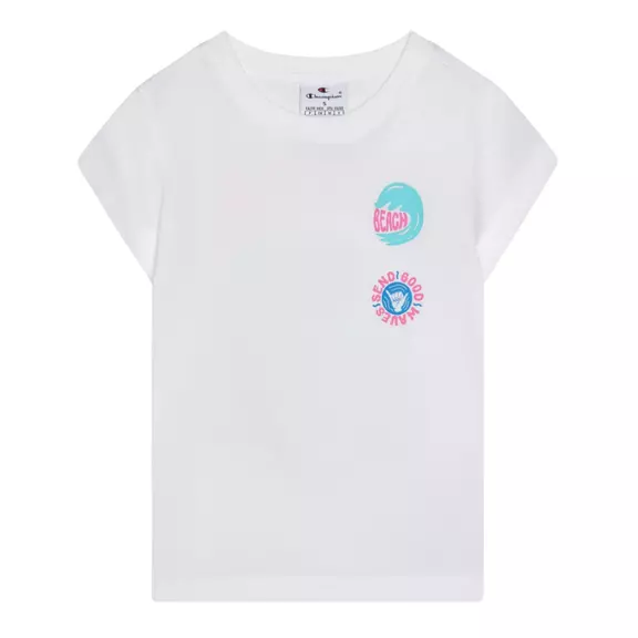 Champion Girl`s Graphic Crewneck T-shirt "White"