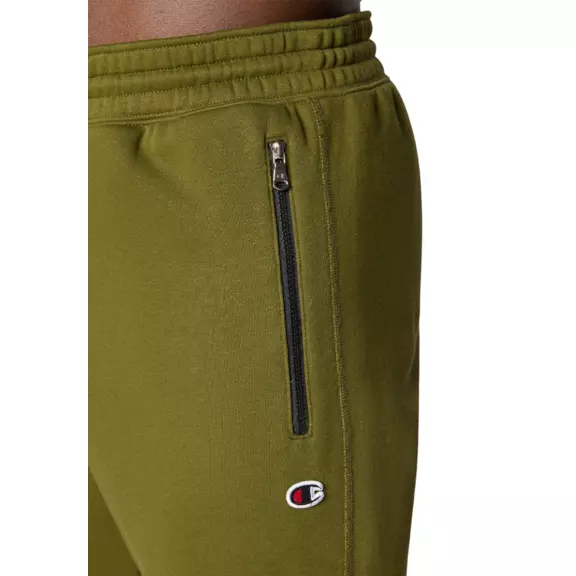 Champion Icon Pocket Zip Rib Cuff Fleece Slim Fit Pants "Green"