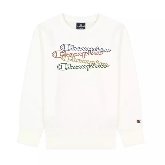 Champion Kids Athletic Long Sleeve Crewneck T-Shirt "White"