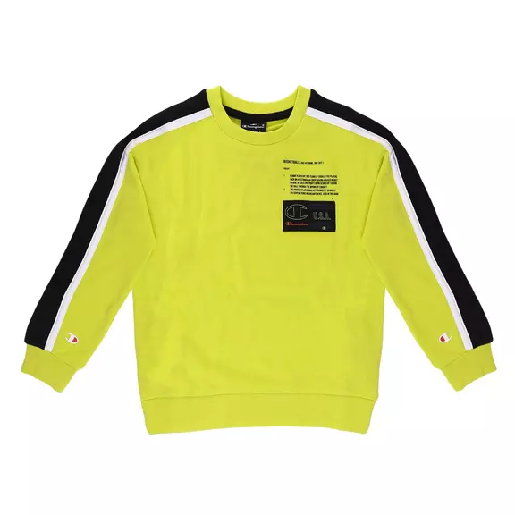 Champion Kids Basketball Neon Sport Sweat Crewneck "GreenYellow"