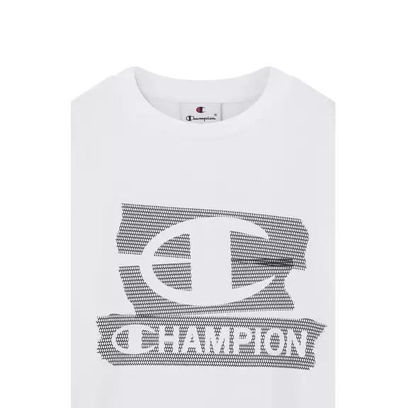 Champion Kids Graphic Crew Neck Sweatshirt "White"